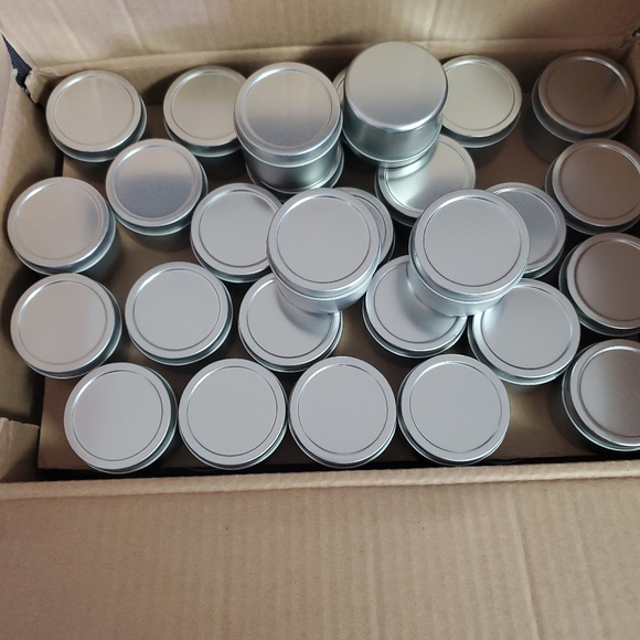 2oz Blank empty slip top rust proof metal tin cont - Picture 3 of 3